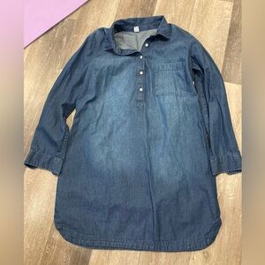 Old Navy Blue Denim Shirt Dress